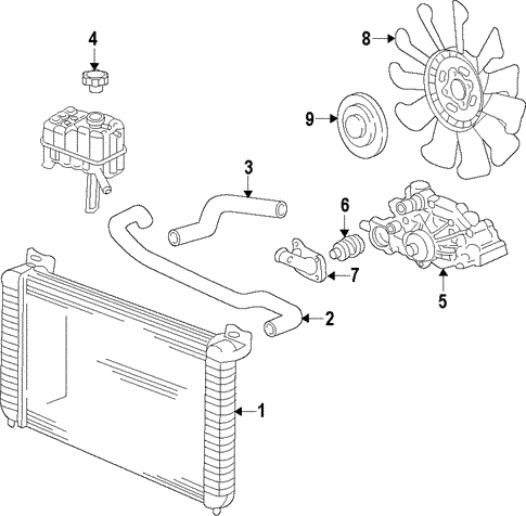 Radiator & Components for 2012 Chevrolet Silverado 2500 HD ... 98 chevy 1500 radiator diagram 