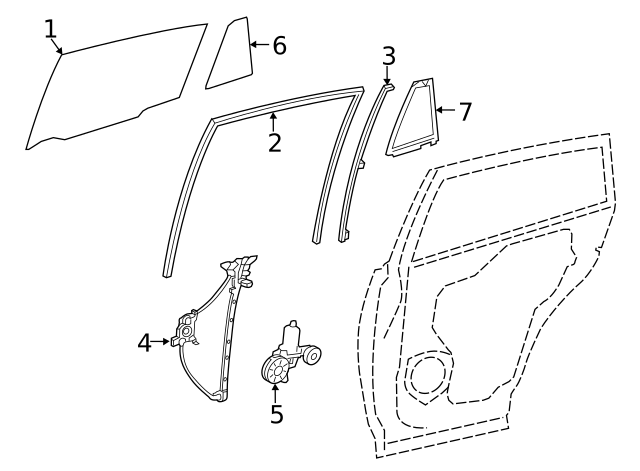 68189-48060 - Door Seal - 2021-2023 Toyota Venza | OEM Genuine Toyota Parts