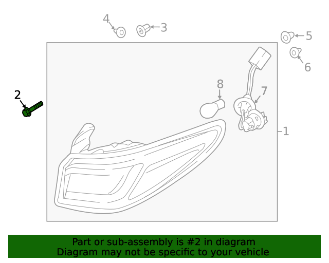 20212023 Hyundai Tail Lamp Assembly Screw 1244106207K OEM Parts Online
