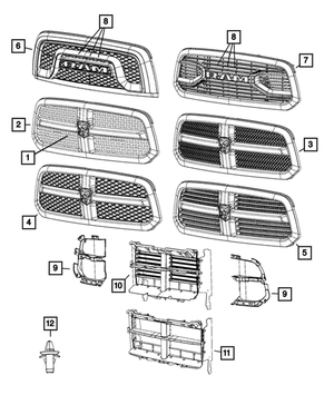 2015 Sierra 2500 Front Grille Cover Package | Diesel Engine | Embossed GMC Logo