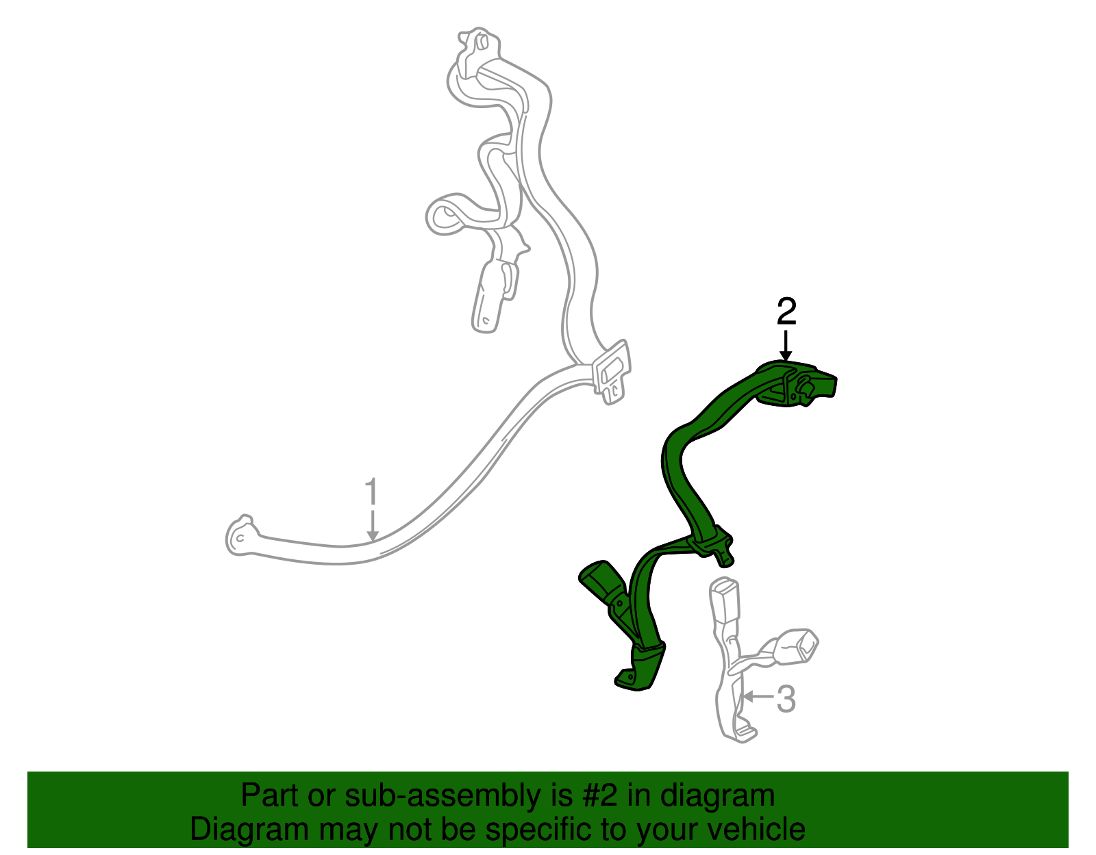 Lap & Shoulder Belt - Ford (YF1Z-54600A38-AAA)