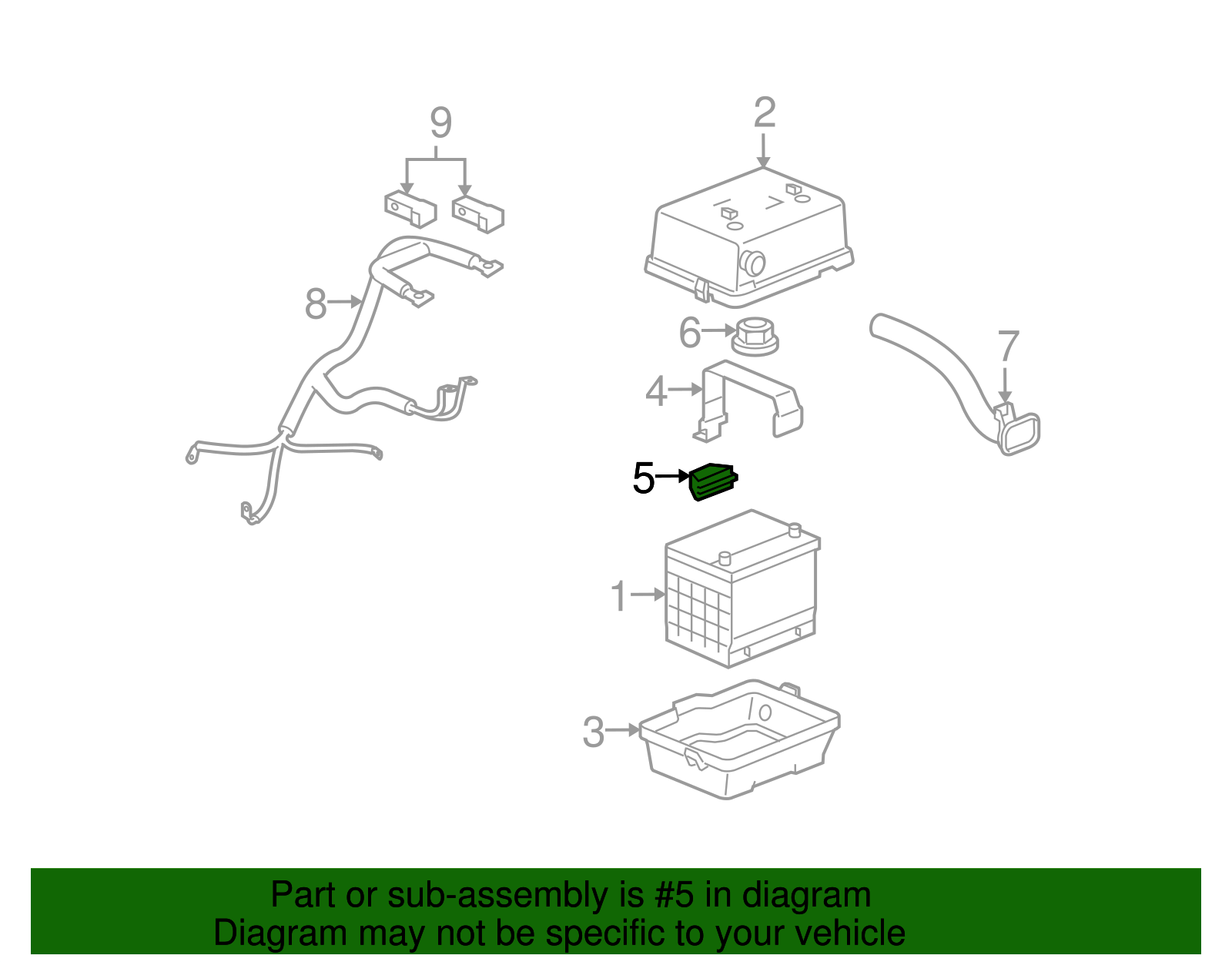 Strap Assembly-Bat Holdn - GM (25990118)
