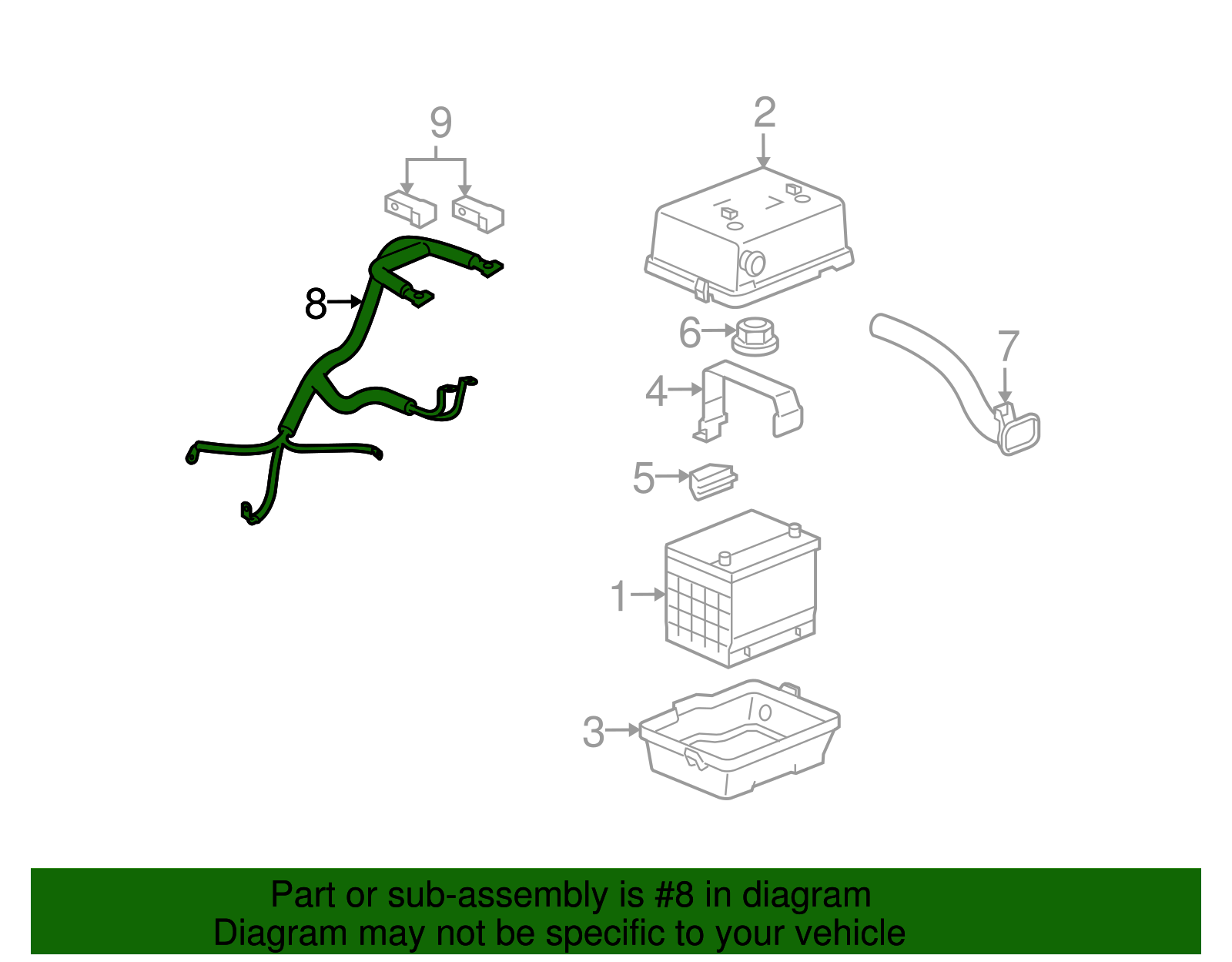 Negative Battery Cable - GM (25926166)