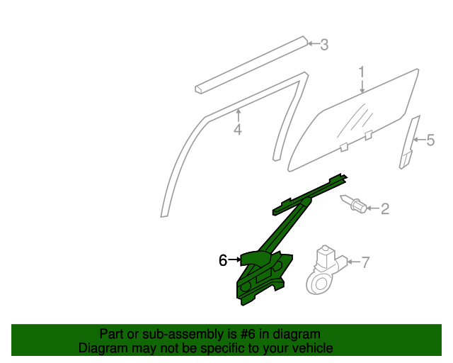 20142022 Mitsubishi Window Regulator 5743A239 Auto Parts