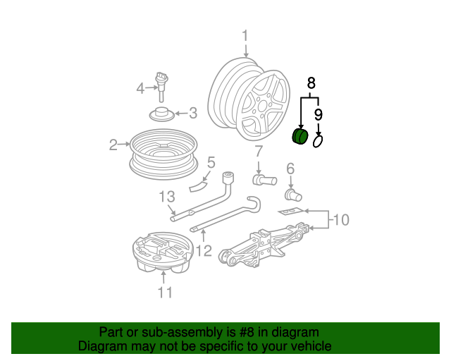 Genuine OEM Acura Center Cap Part 44732SEPA00 Acura Parts For Less