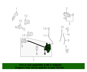 Front Left Door Lock Latch Assembly For 1999-2008 Ford F250 / F350 Super Duty – 6C3Z2521813A / HP37263
