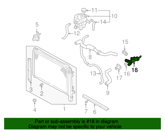 20012006 Mazda Tribute Thermostat Housing AJ0315176A