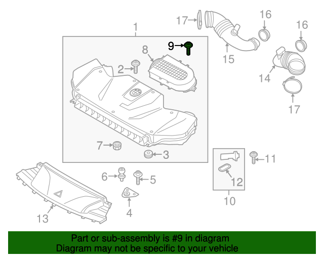Genuine BMW 11-61-7-533-331 | Air Cleaner Assembly Screw | FREE ...