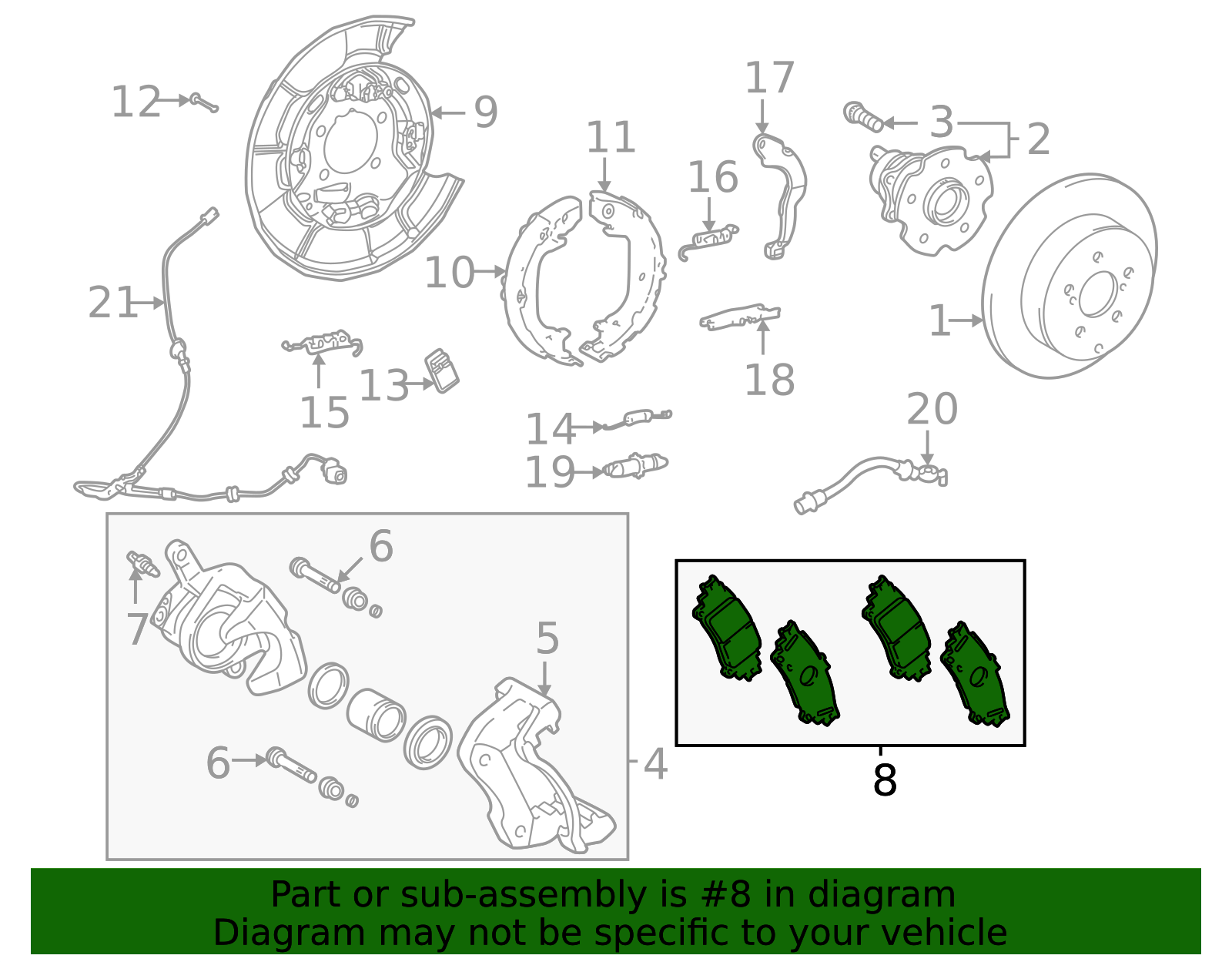 Disc Brake Pad Set Rear - Toyota (04466-47071)