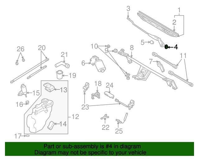 Wiper Arm Grommet 1H0-955-229