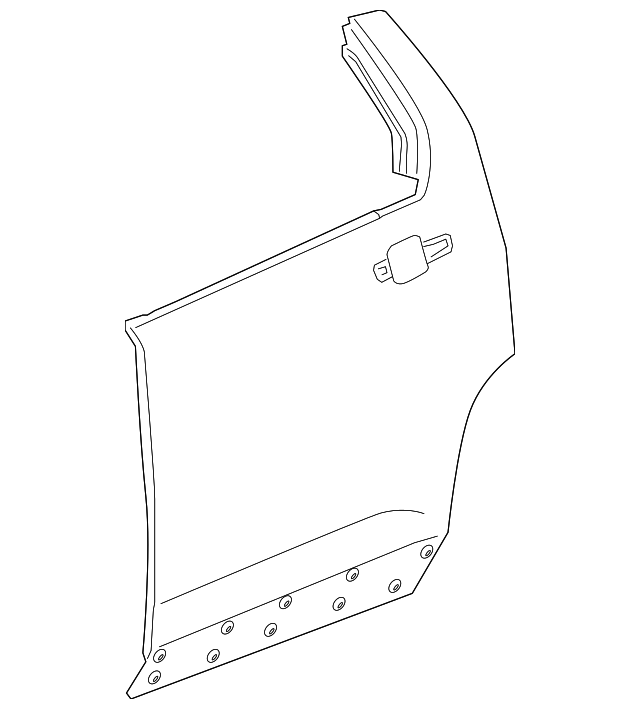 20102017 GMC Terrain Rear Driver Side Door Outer Panel 20913554