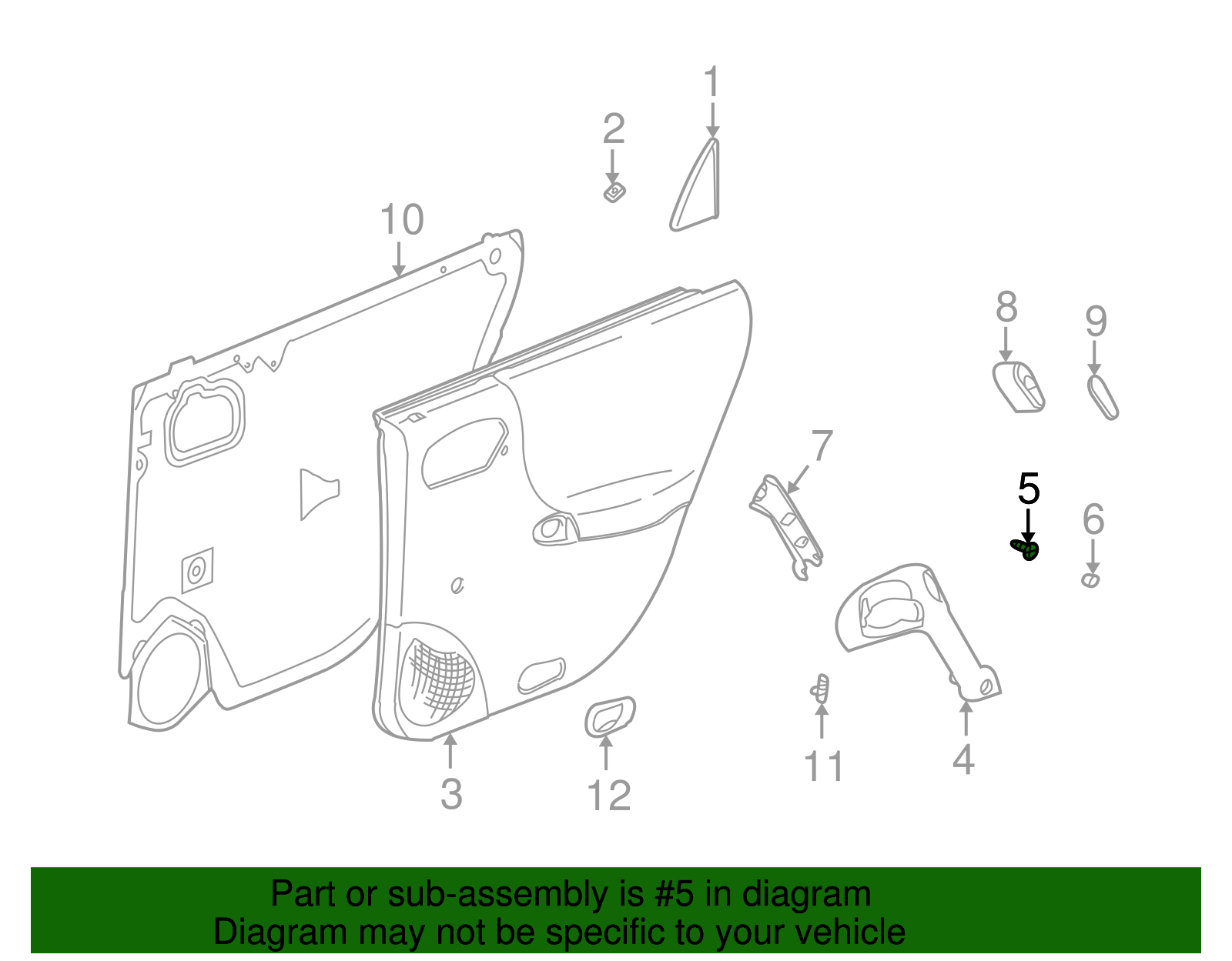 Bolt, Rear S/D Pull Hdl - GM (11054763)
