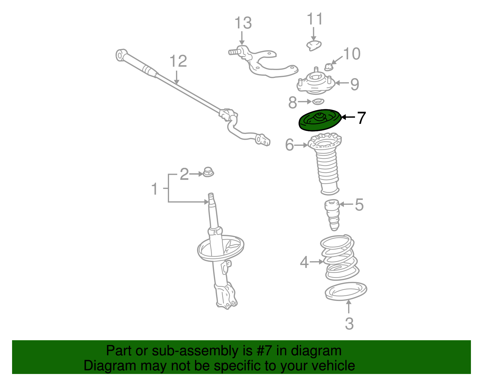 Coil Spring Insulator (Left, Right, Front, Upper) - Scion (48044-02050)