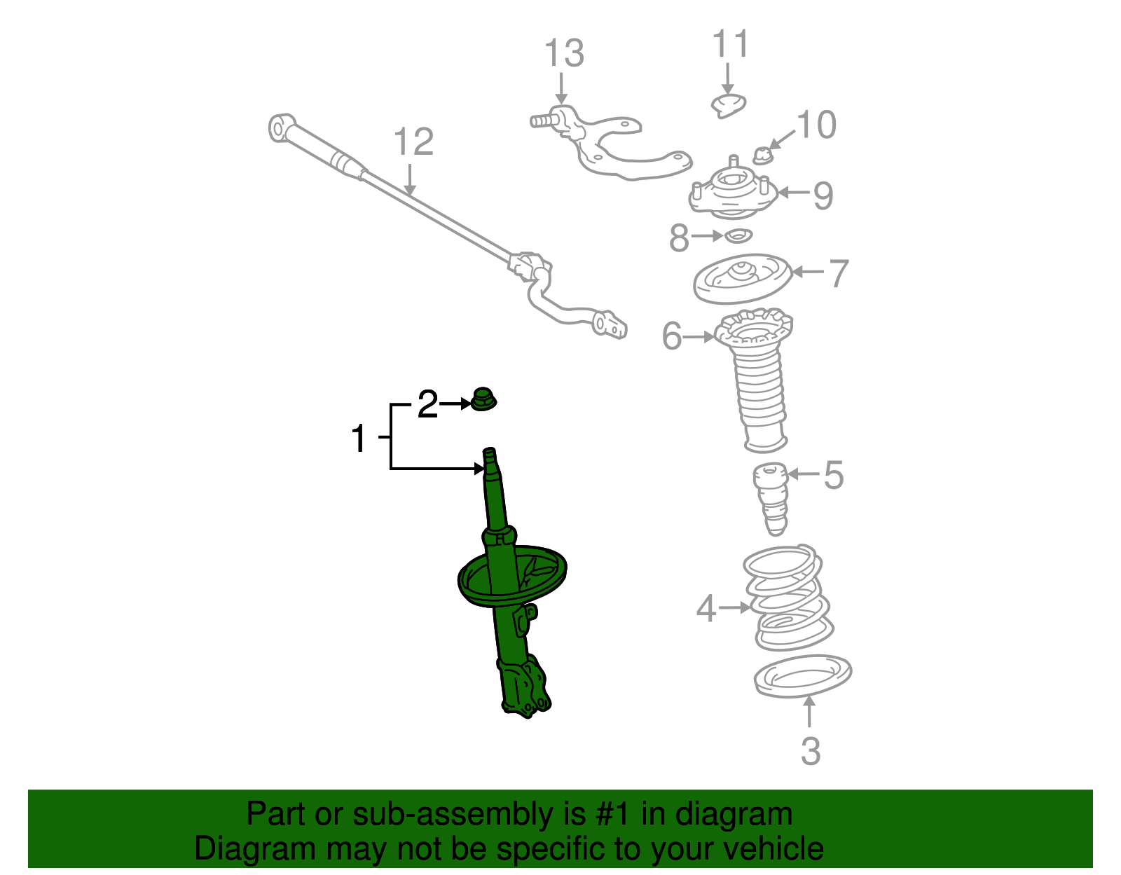 Strut,Absorber Set Shock - Toyota (48510-09861)