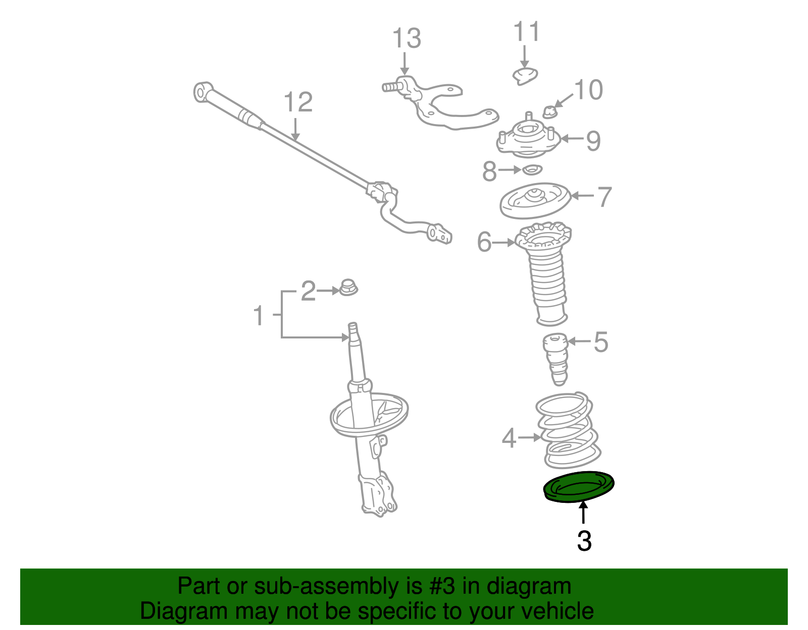 Coil Spring Insulator (Left, Right, Front, Lower) - Scion (48158-02060)