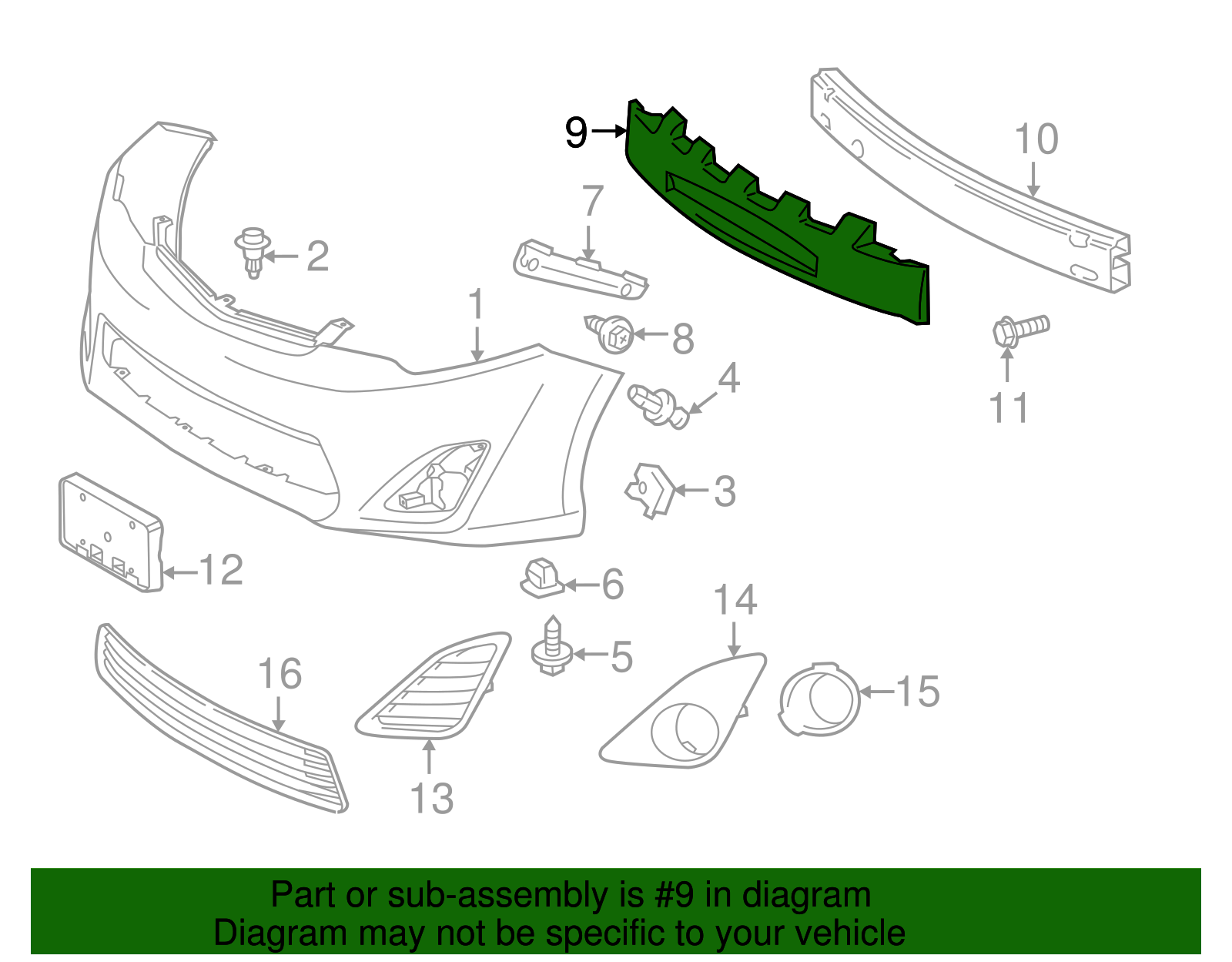 Energy Absorber - Toyota (52611-06121)