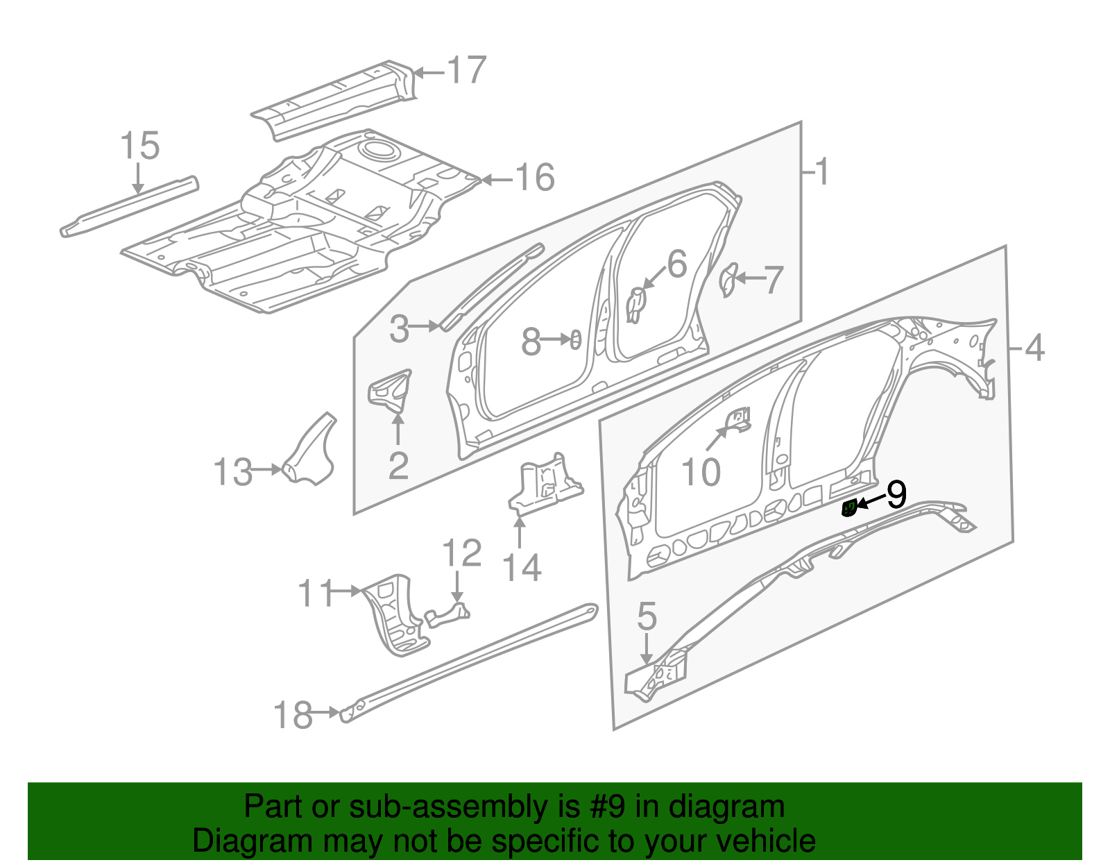 Passenger Side Door Hinge Support Brace - GM (25706733)
