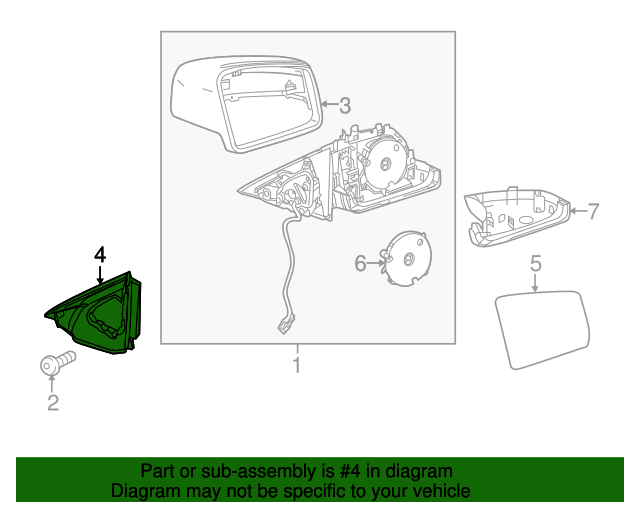 20781004159040 Mirror Cover Mount Gasket 20102013 MercedesBenz