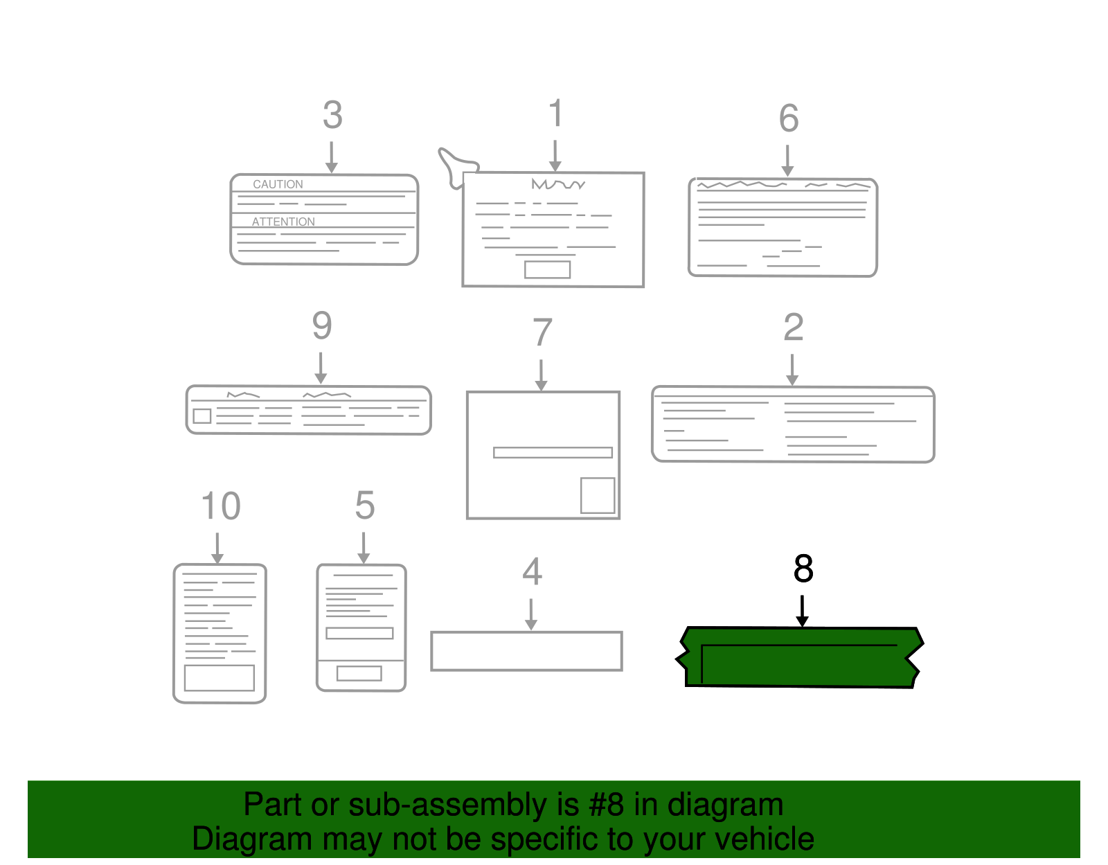 Manufacturers Information Label - GM (19354745)