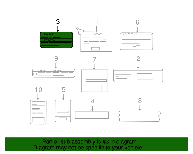 19962019 GM All Wheel Drive Warning Label 24258938