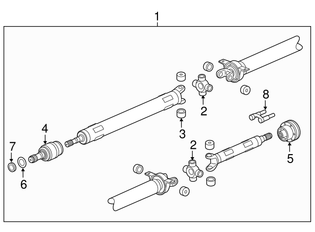 Rear Drive Shaft Assembly Replacement For 2010-2016 Cadillac SRX AWD Models