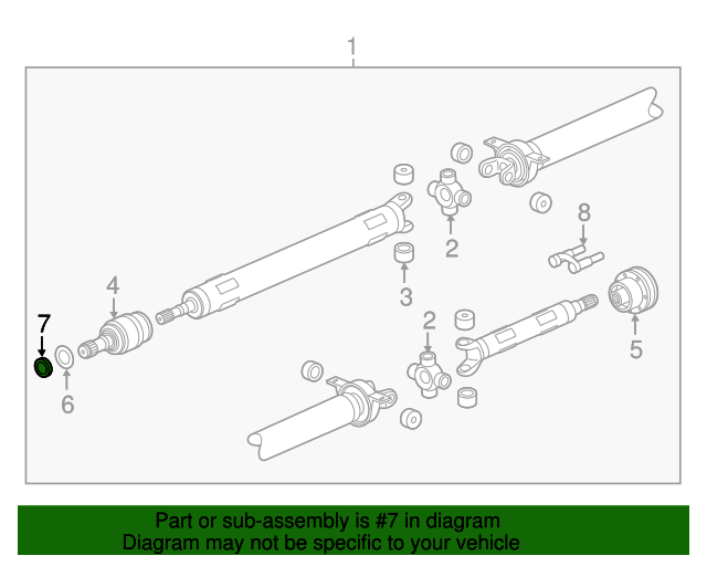 20102016 Cadillac SRX Front Drive Shaft Bearing Retaining Ring