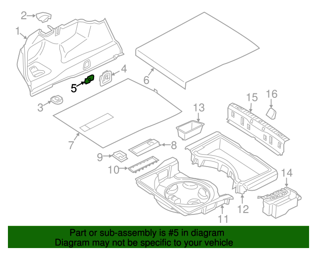 Genuine BMW 51477361448 Tie Down Hook Fastener FREE Shipping on