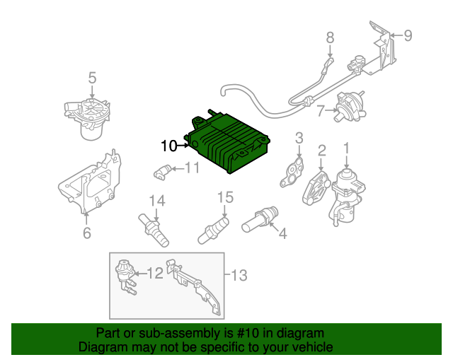 20102011 Ford Focus OEM Vapor Canister AS4Z9D653B OEM Ford Parts