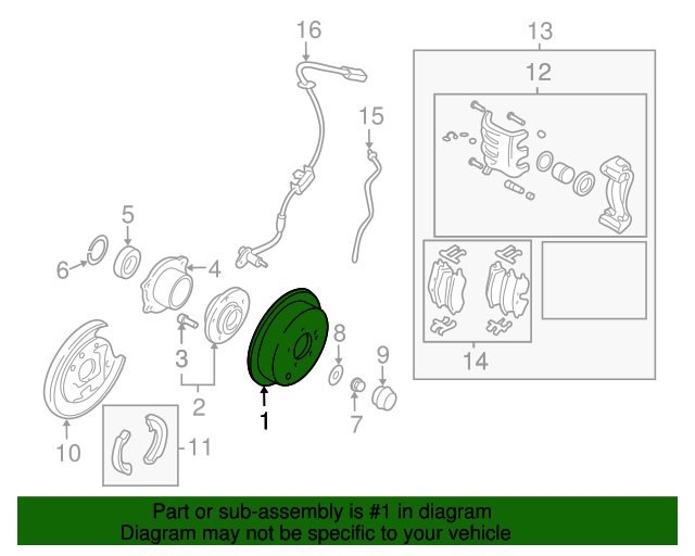 584113A300 Rotor 20012015 Hyundai World OEM Parts Hyundai