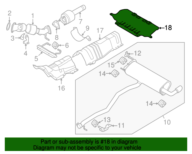 LR106457 Heat Shield 20122017 Land Rover Range Rover Evoque Land
