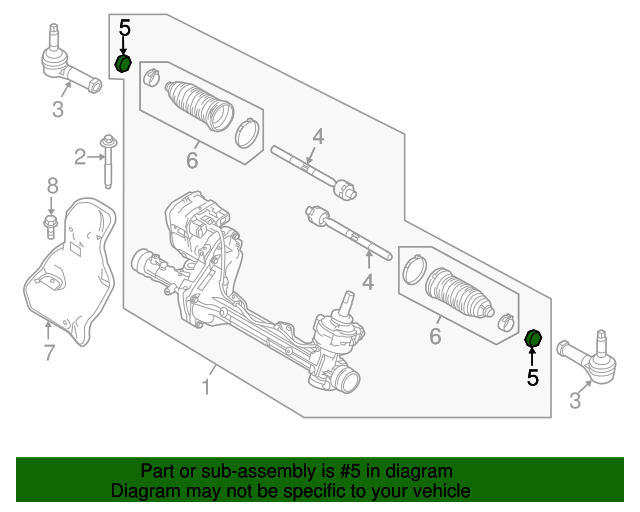 20172019 Ford Inner Tie Rod Adjust Nut W790464S900 OEM Parts Online