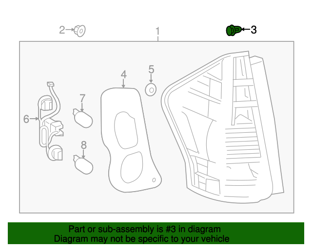 8149621010 Tail Lamp Assembly Guide 20052017 Toyota Boch Toyota