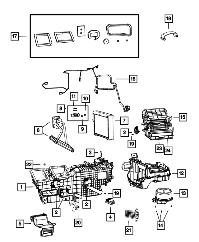 2012 Dodge Ram Evaporator Core