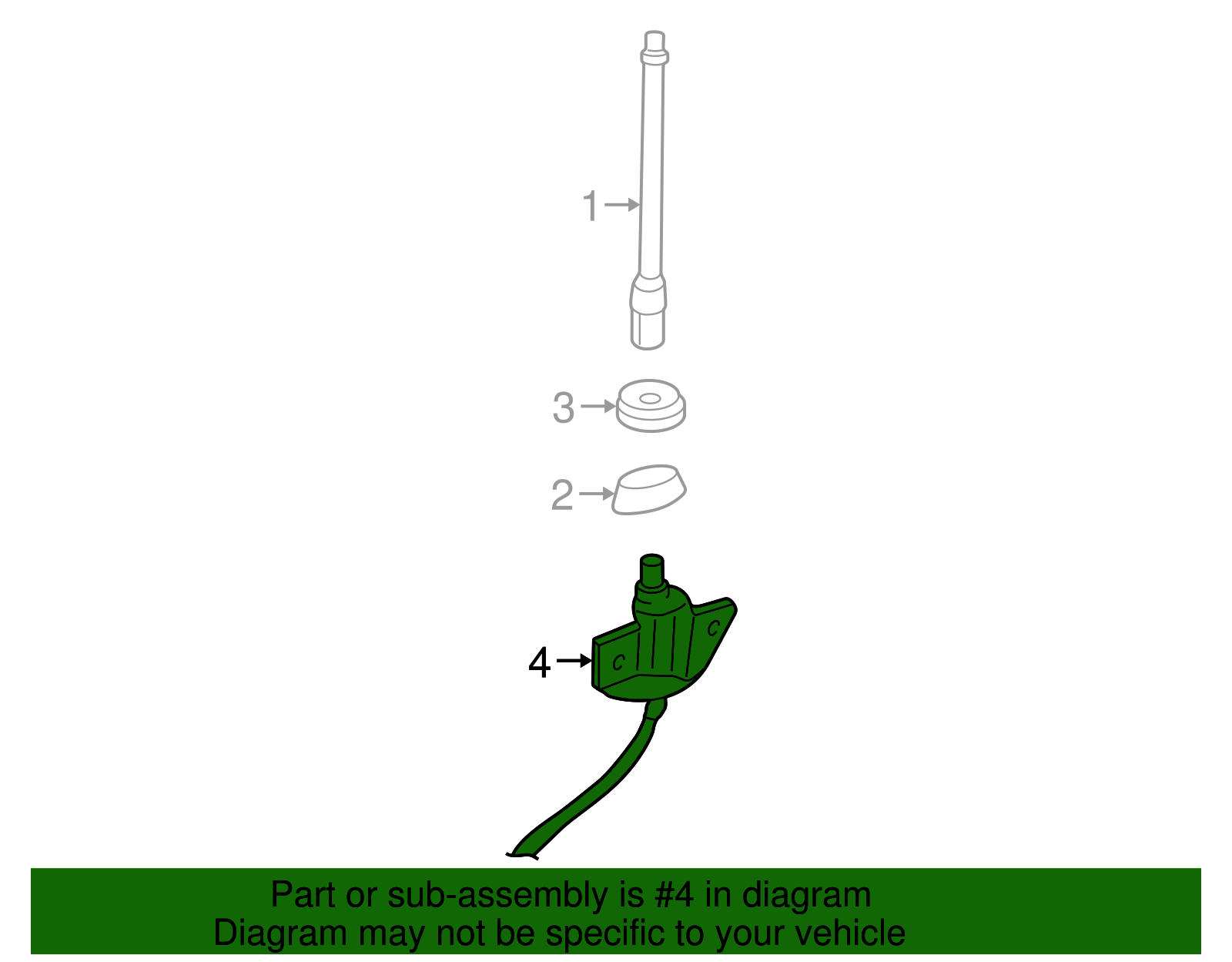 Radio Antenna Cable - GM (94666017)