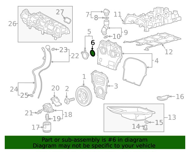 20192024 GM Camshaft Position Actuator Gasket 12698384 GM