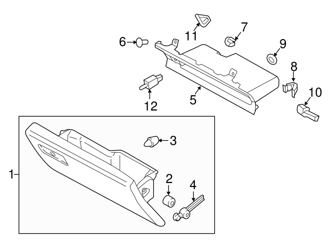 Glove Box Support Damper HC3Z-5806200-B For 2015-2018 Ford F-150 F-250 F-350 – OEM Replacement