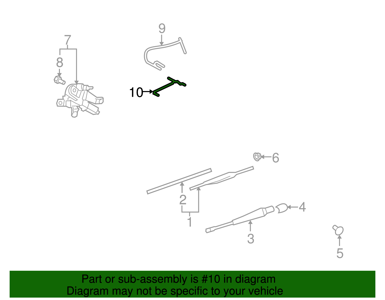 Rear Window Washer Nozzle - GM (96673370)