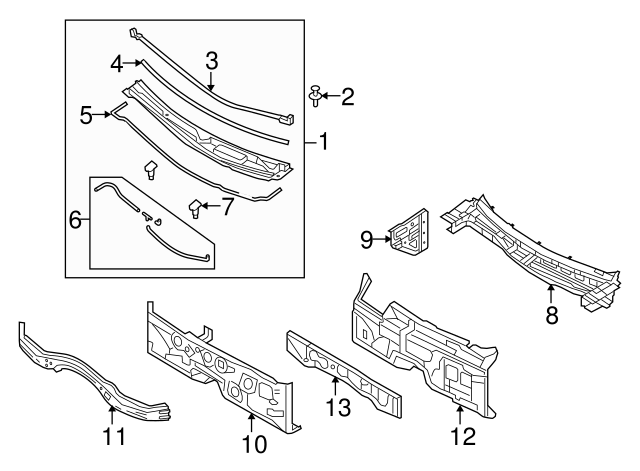 Genuine Hyundai 66756-2M000 Cowl Side Panel Left Genuine Hyundai 66756-2M000 Cowl Side Panel Left