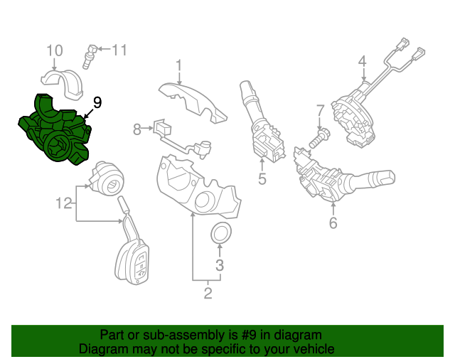 819104Z000 Steering Lock 20132019 Hyundai World OEM Parts Hyundai