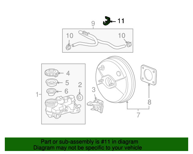 2009-2013 Honda Fit Vacuum Hose Bracket 46406-TF0-000 | Honda Factory Parts