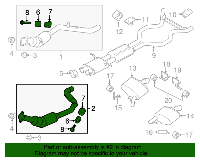 Genuine Catalytic Converter for 20142019 Land Rover Land Rover Part