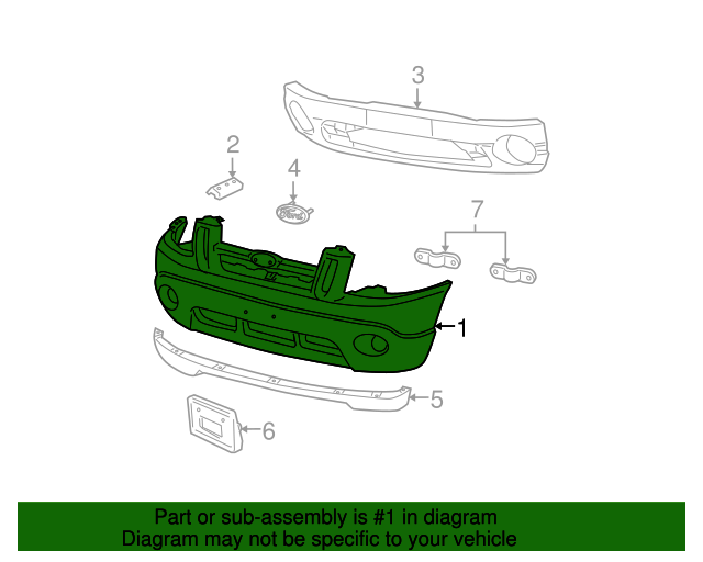 20042005 Ford Explorer Sport Trac Bumper Cover 4L5Z17D957GAA