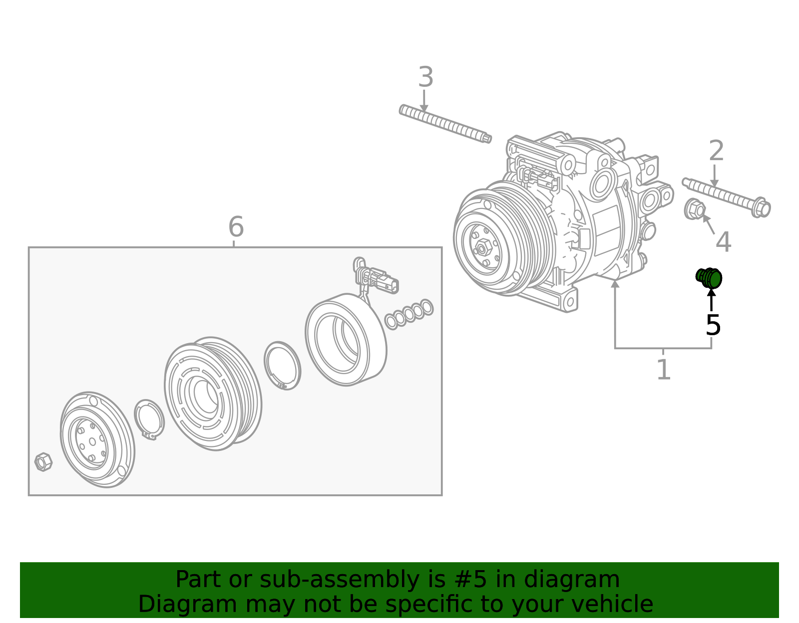 Air Conditioning Compressor Pressure Relief Valve - GM (95462797)