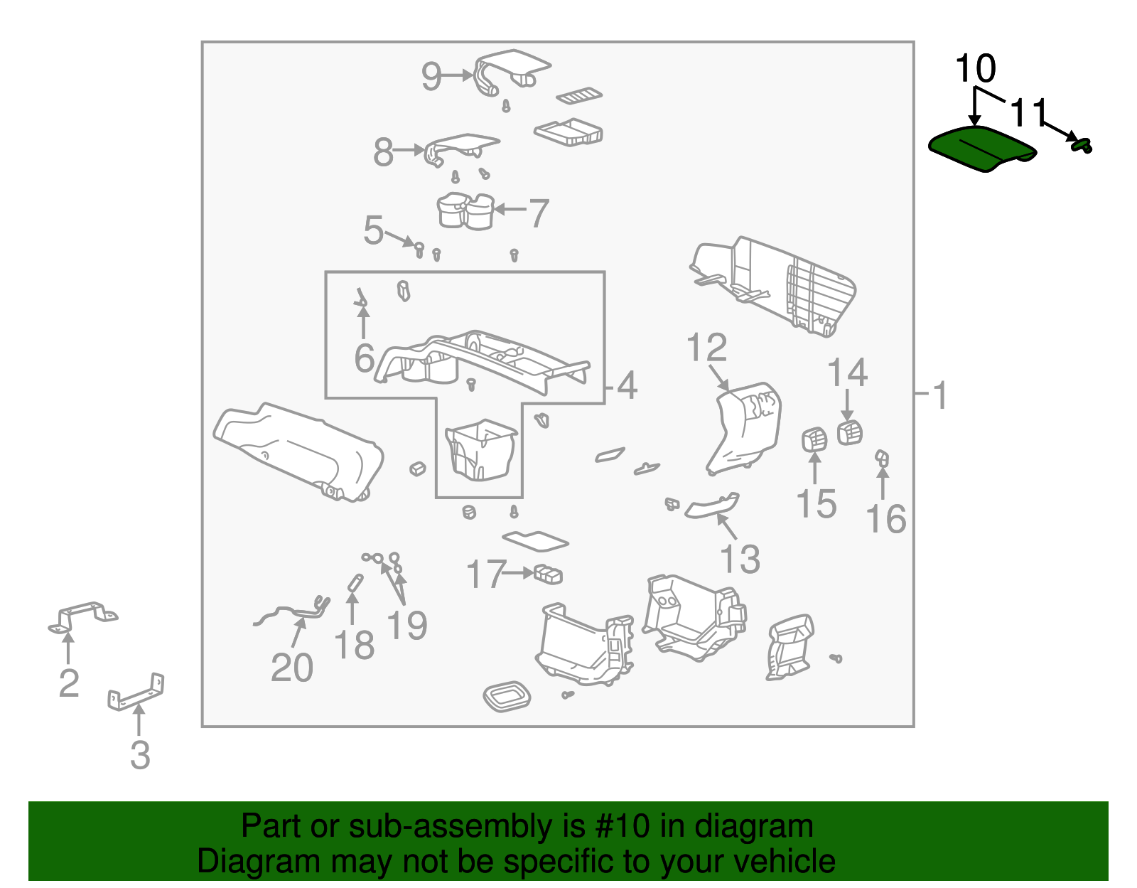 Armrest - Buick (25735237)