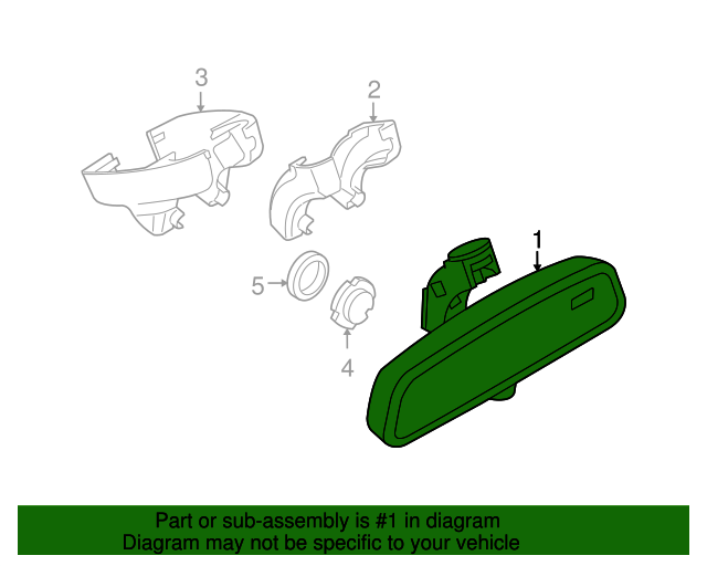 Genuine BMW 51167148837 RearView Mirror with Compass FREE