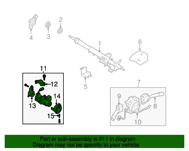 20052007 Subaru Ignition Lock Cylinder 83191AG08A Subaru Parts Store