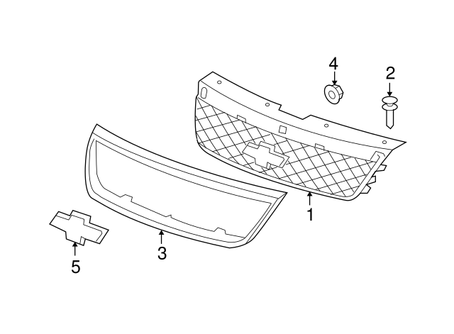 Genuine GM Parts 15853854 Grille Molding Upper Genuine General Motors Parts Genuine GM Parts 15853854 Grille Molding Upper Genuine General Motors Parts