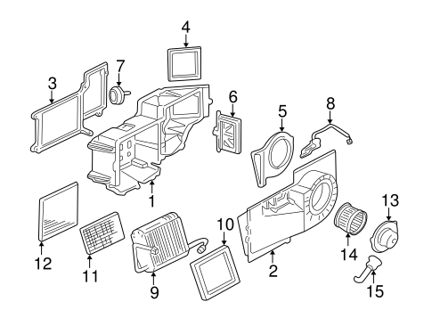 Evaporator & Heater Components for 1997 Chevrolet Express 1500 #1