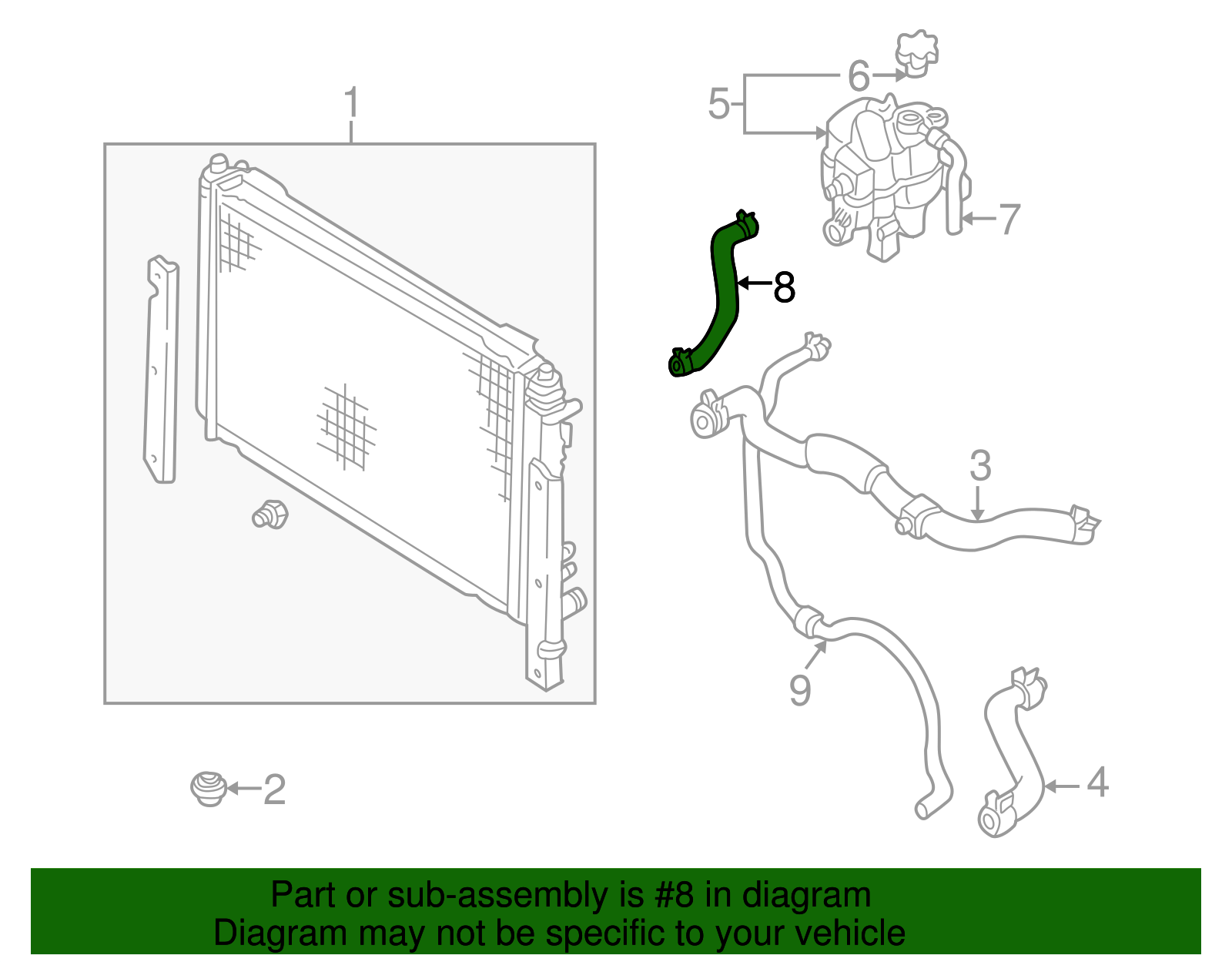 Overflow Hose - Ford (YL8Z-8075-DA)