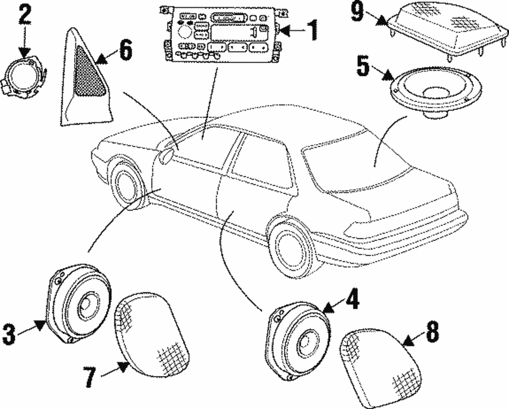 Speaker, Rdo Rear S/D - GM (90566828)